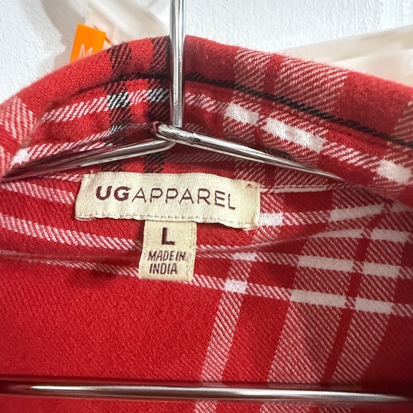 Red Plaid Women's Tunic Top - Picture 2 of 4